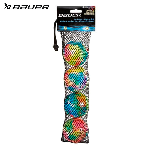 Bauer Road Hockey Ball - Multicolour 4 Pack