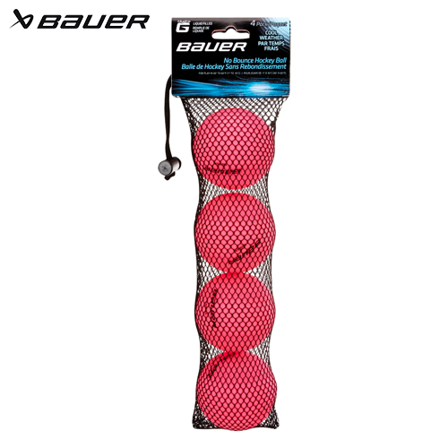 Bauer Hydro-Cool Road Hockey Ball - Pink 4 Pack