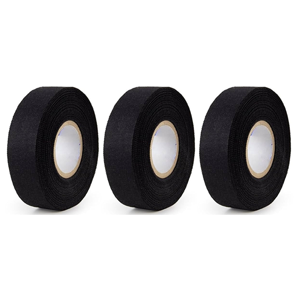 3-Pack Black Cloth Hockey Tape