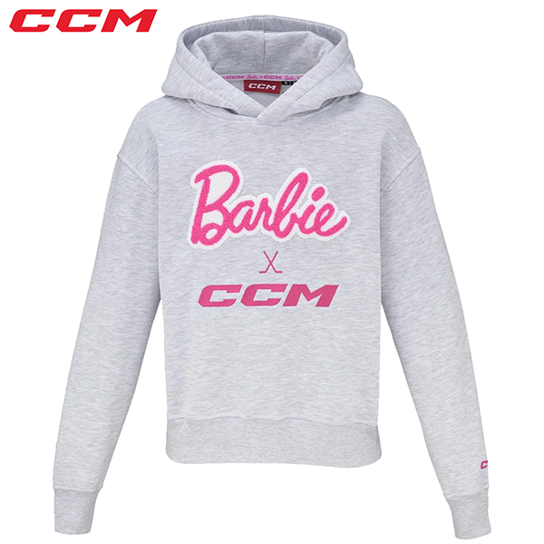 Barbie™ x CCM Grey Embroidered Hoodie - Youth