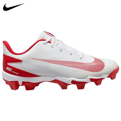 Nike Diamond Clutch - White/Red Junior Baseball Cleats