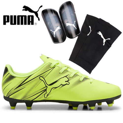 Puma Attacanto FG Jr Shoe and Shin Sleeve Combo