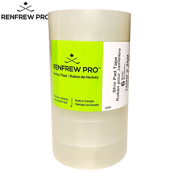 Renfrew 6-Pack Clear Shin Pad Tape - 24mm x 25m
